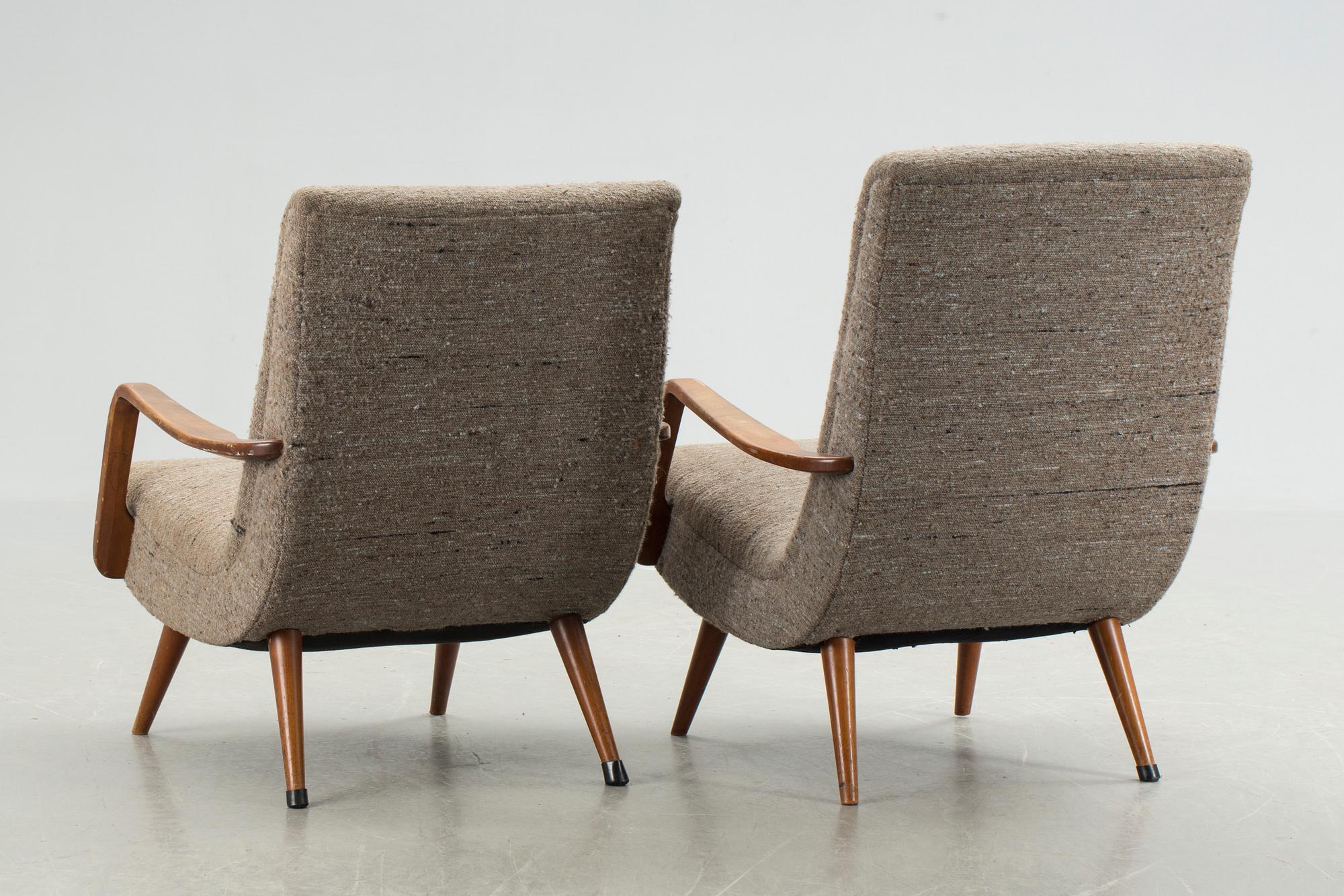 FÅTÖLJER, 2 st, 1900-talets andra hälft.