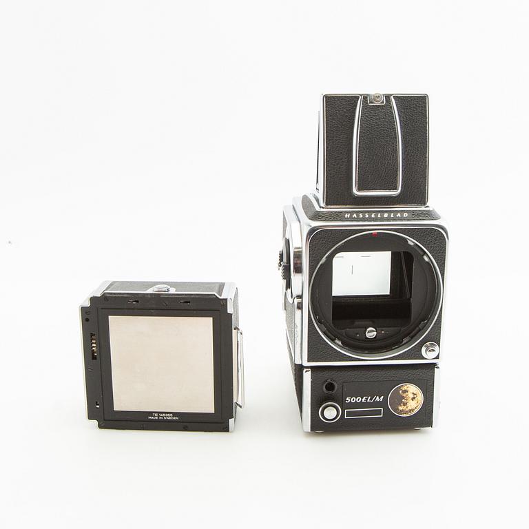 Kamera Hasselblad 500 EL/M kamerahus och objektiv.
