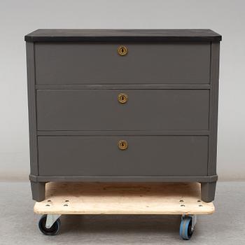 a mid 20th century gustavian style chest of drawers.