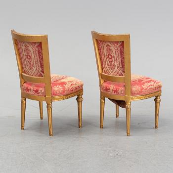 A pair of Gustavian chairs, second half of the 18th Century.