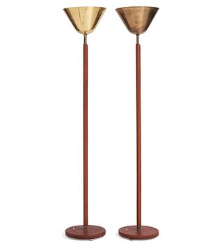 Carl-Axel Acking, a pair of floor lamps model "2646", Bröderna Malmströms Metallvarufabrik, Malmö 1940s-50s.