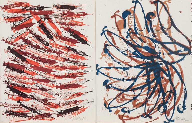 FERNANDEZ ARMAN, mapp med 5 färglitografier, signerade och numrerade 235/250.