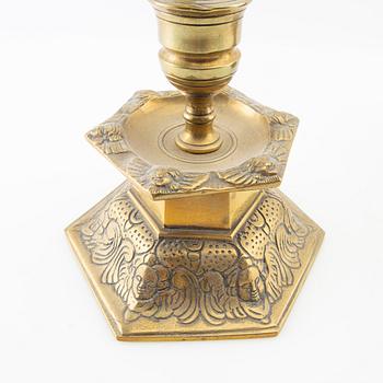 Candelabras, a pair, Baroque style, first half of the 20th century.