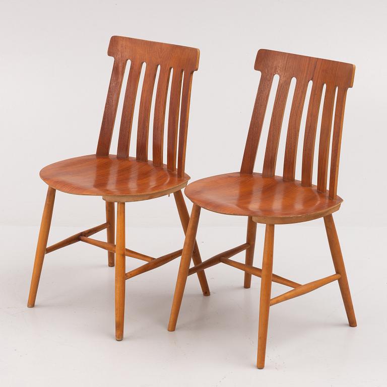 Jan Hallberg, chairs, 4 pcs, "Åsa 551", Tallåsen, 1960's.