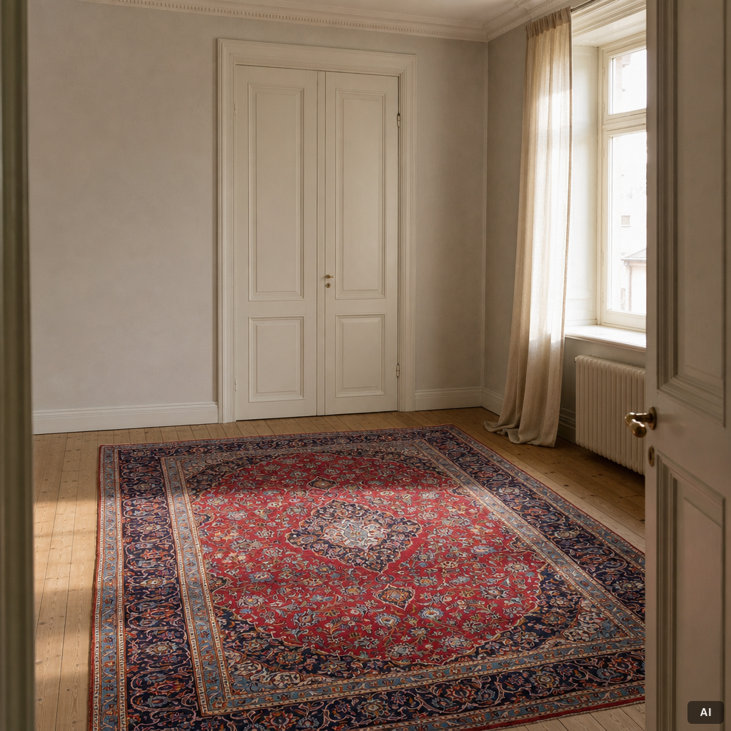 Carpet, Keshan, approx. 400 x 295 cm.