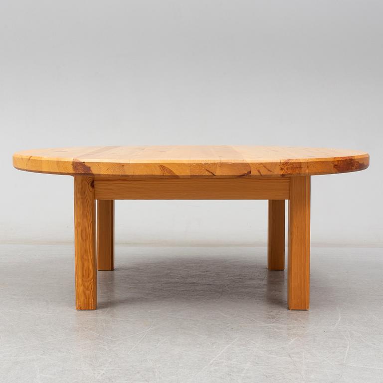 a 1970's pine coffee table.