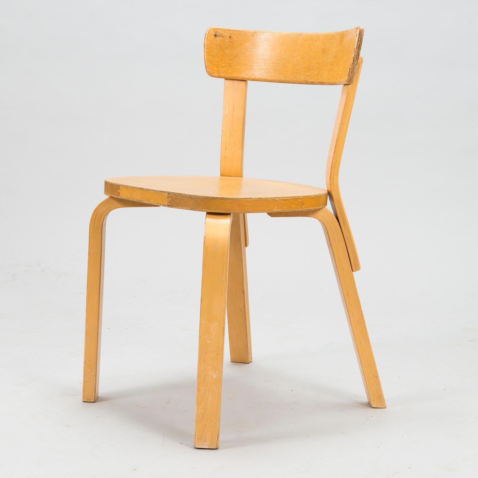 ALVAR AALTO, kirjoituspöytä ja tuoli, Artek 1900-luvun puoliväli.
