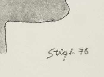 STIG LINDBERG, färglitografi, signerad och daterad -76.