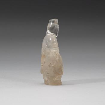 A rock chrystal figure, Qing dynasty (1644-1912).