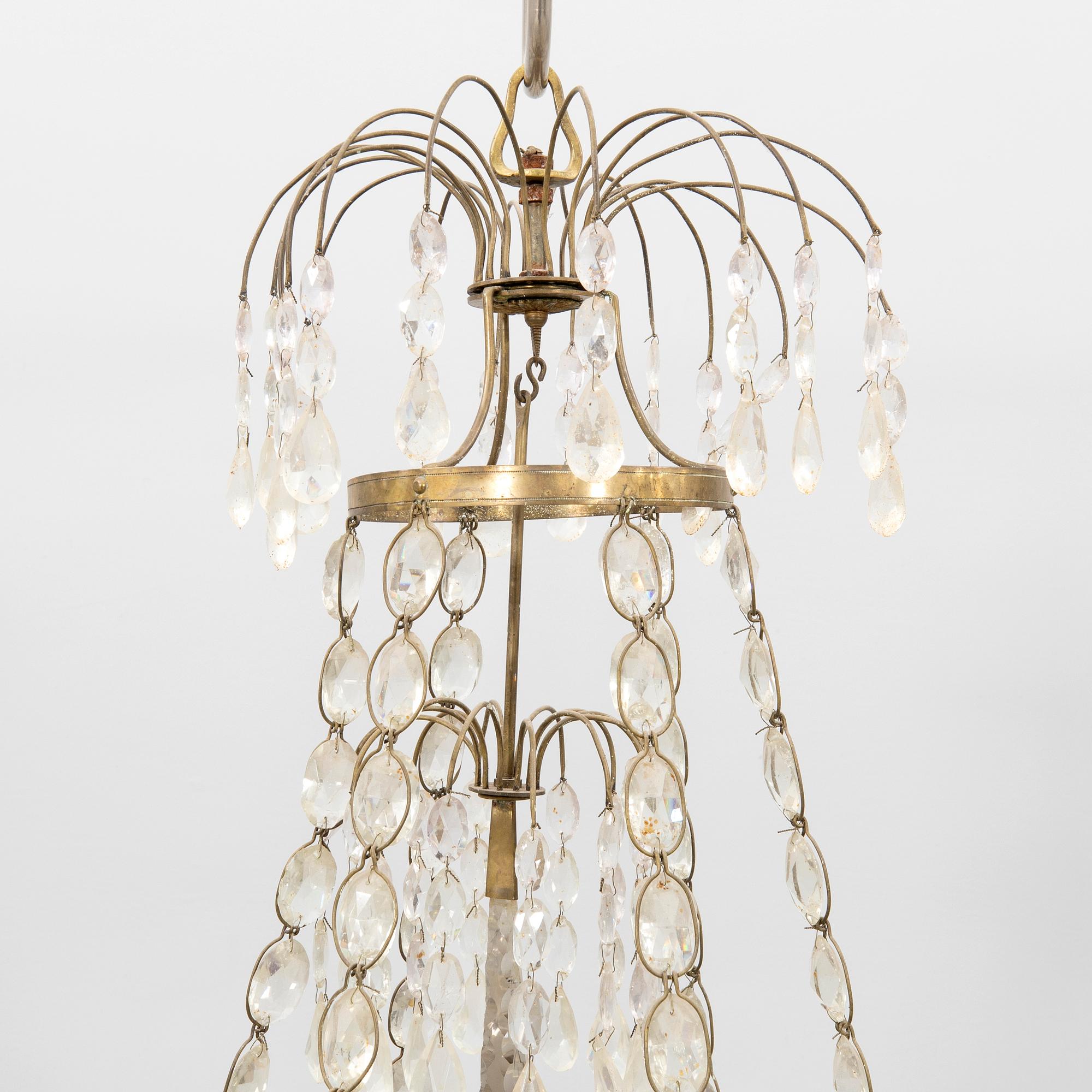 Chandelier in the Gustavian style, circa 1900.