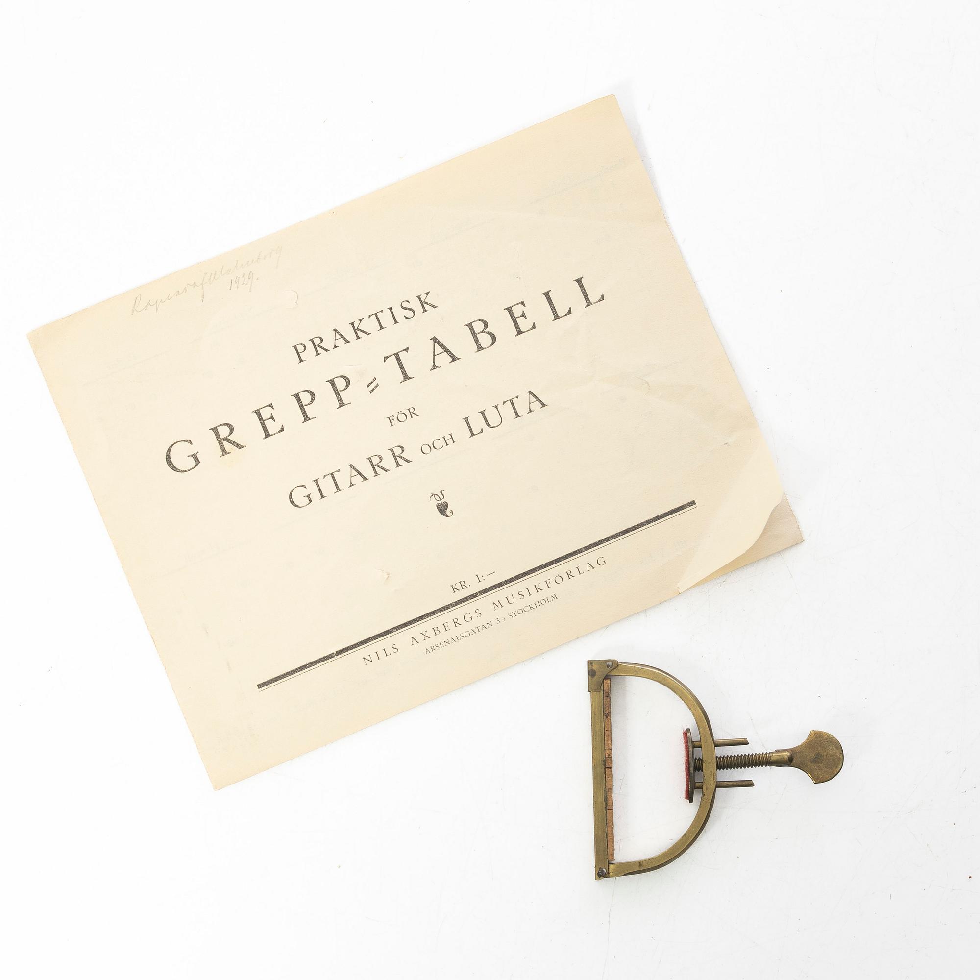 12-string lute, Alfred Brock, Stockholm, 1929.