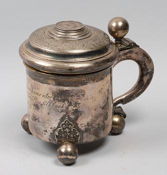 DRYCKESSTOP, silver, barockstil, CG Hallberg, Stockholm 1902.