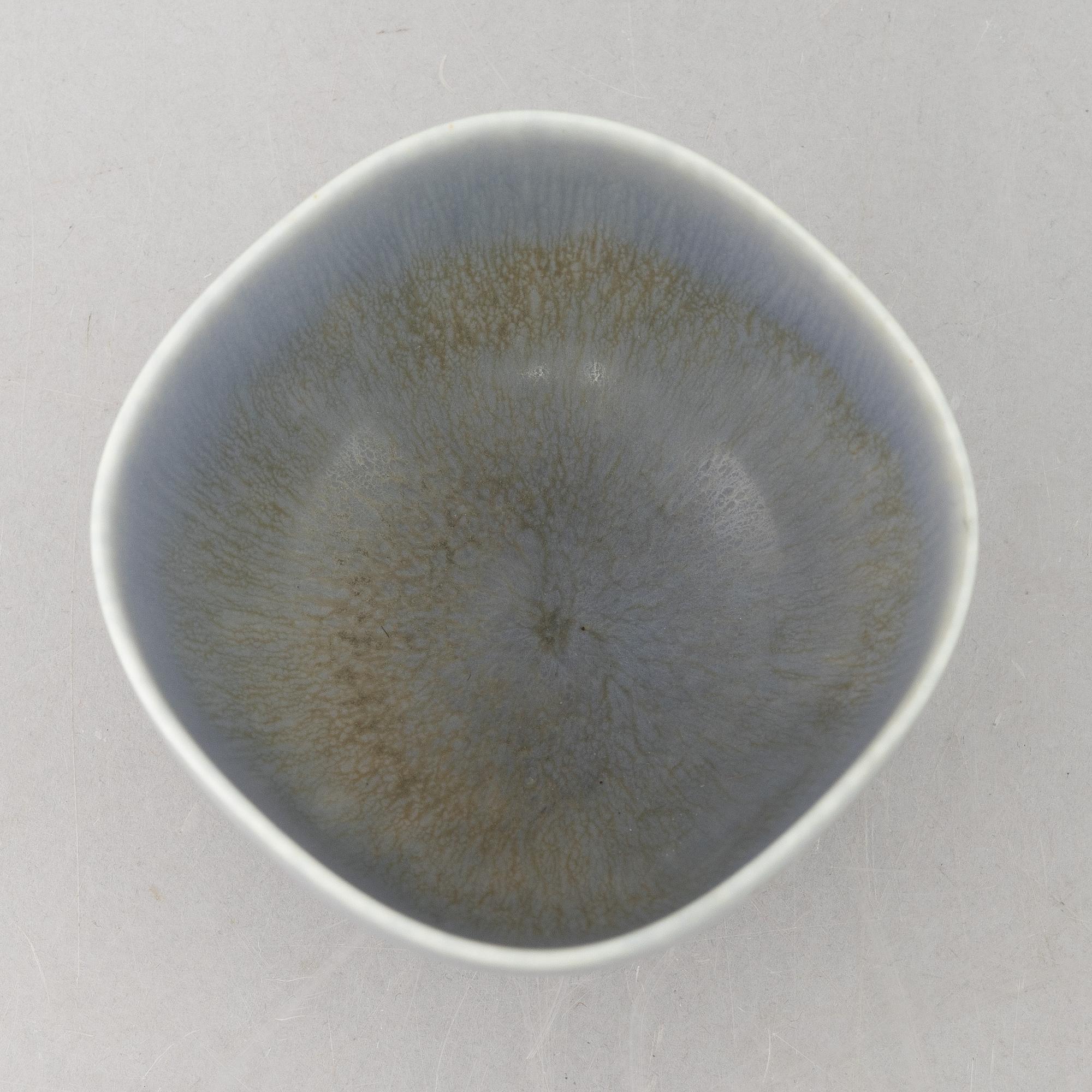 Berndt Friberg, two stoneware vases and a bowl, Gustavsberg Studio.