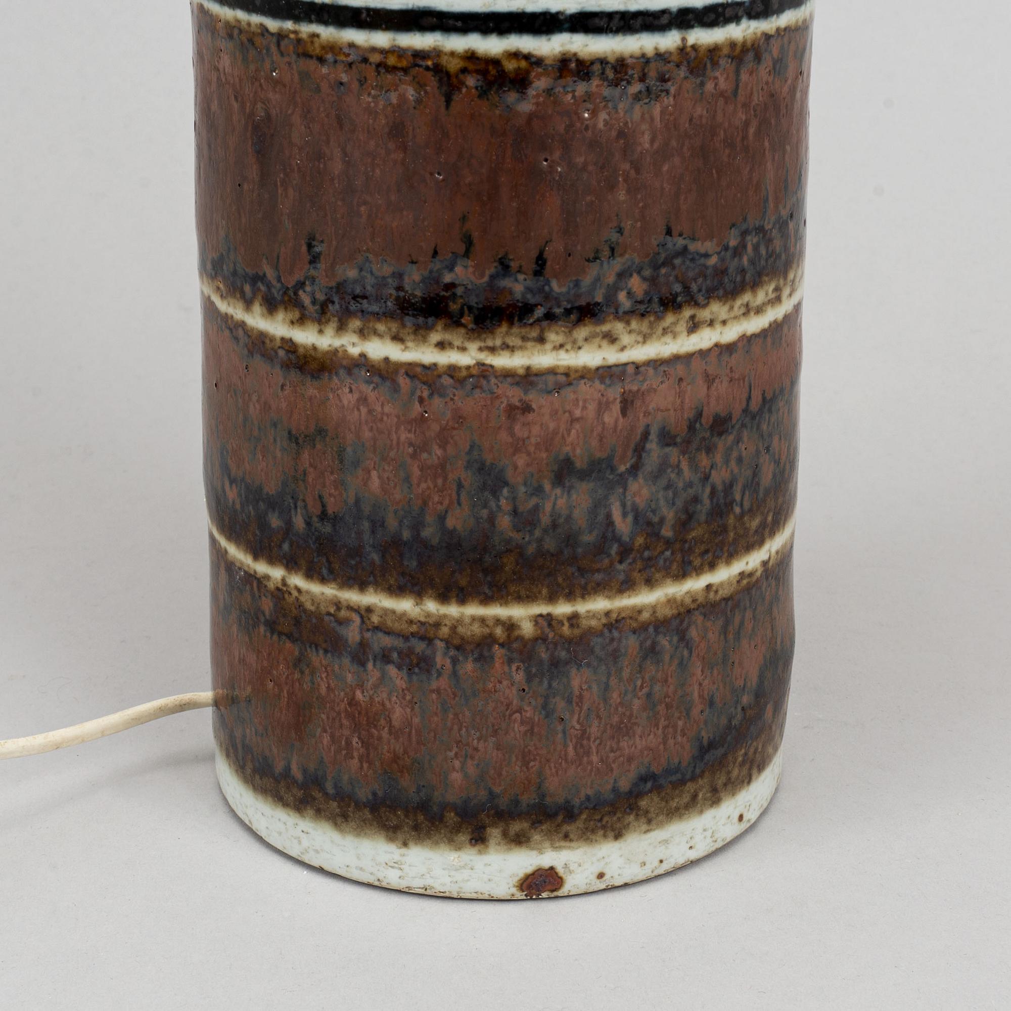Inger Persson, a late 20th century stoneware, floor lamp for Rörstrand Ateljé, SWeden.
