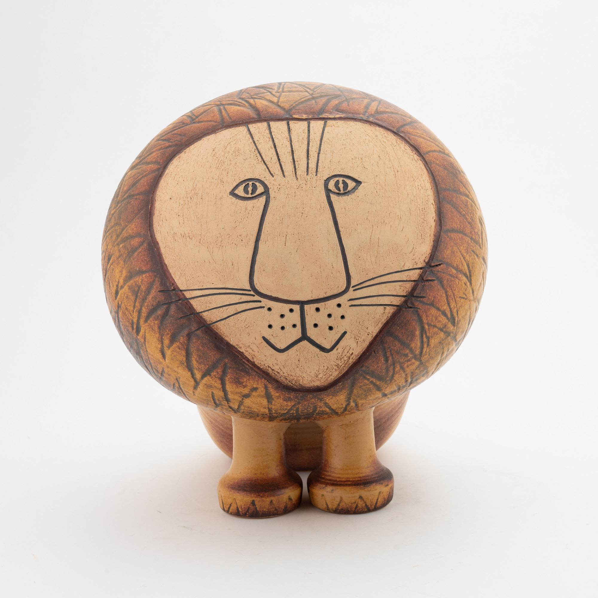 Lisa Larson, a stoneware sculpture 'Lejon Maxi', Gustavsberg.