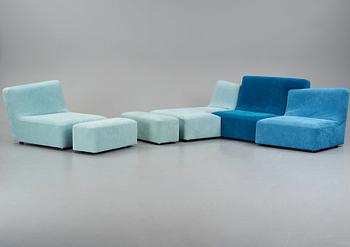 Philippe Nigro, soffa samt fåtölj, 6 delar, "Confluences", Ligne Roset, Frankrike, 2000-tal.