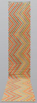 A runner, kilim, ca  484 x 84 cm.