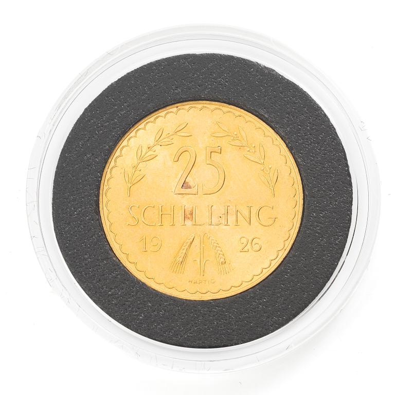 Guldmynt, Österrike, 25 Schilling, 1926.