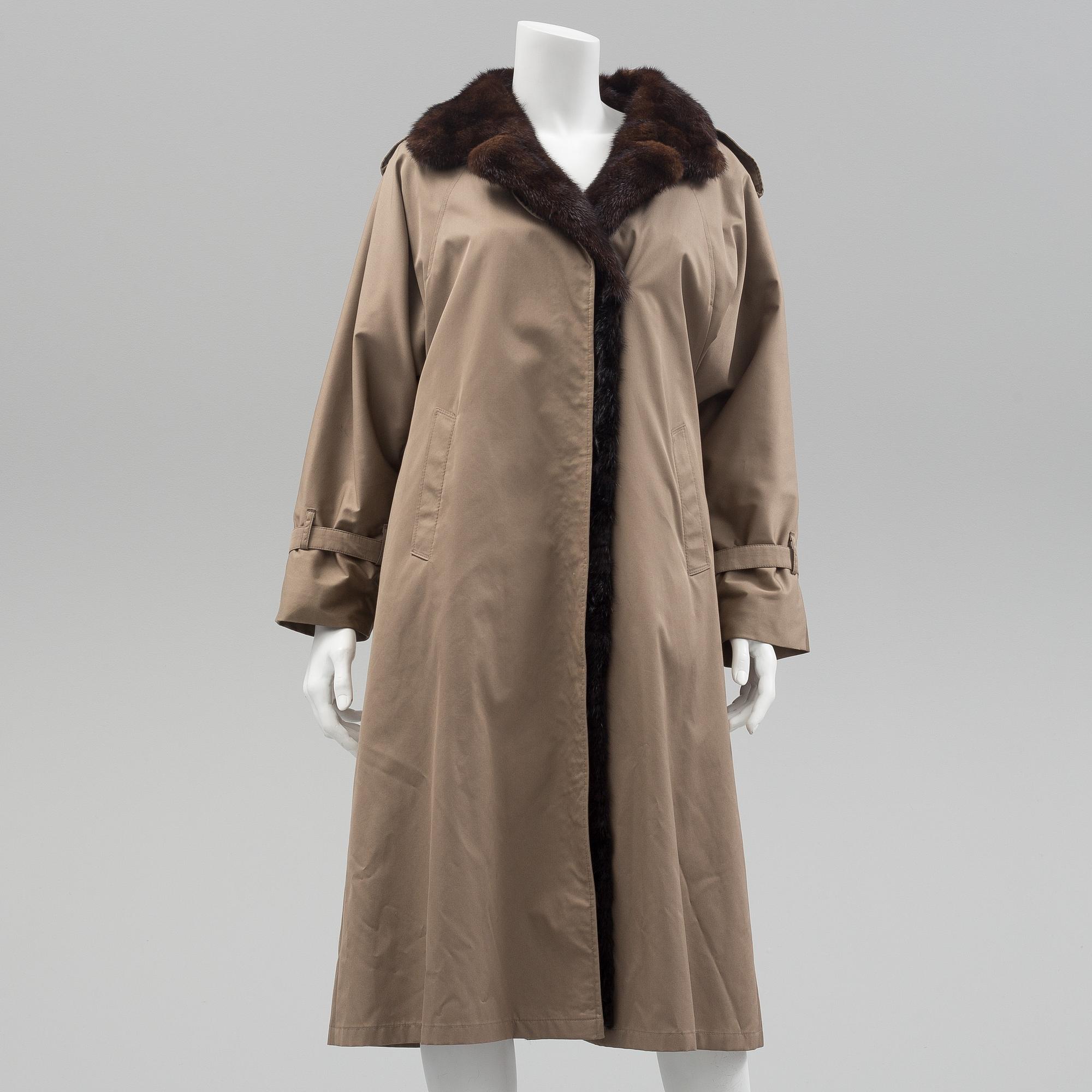 Mink lined raincoat clearance
