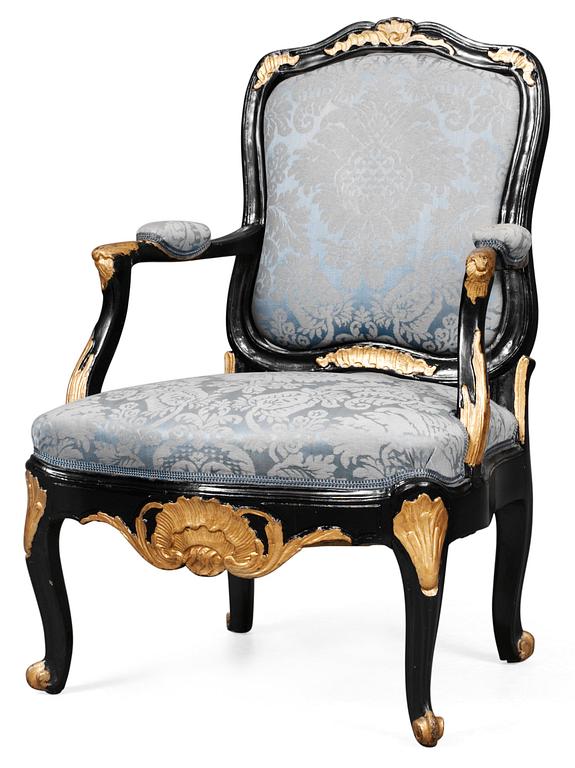 A Swedish Rococo armchair.