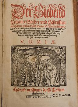 BÖCKER 3 ST, Martin Luthers skrifter, tryckta 1598-1608.