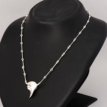 NECKLACES, 4 pcs, silver. Lapponia 1978-91.