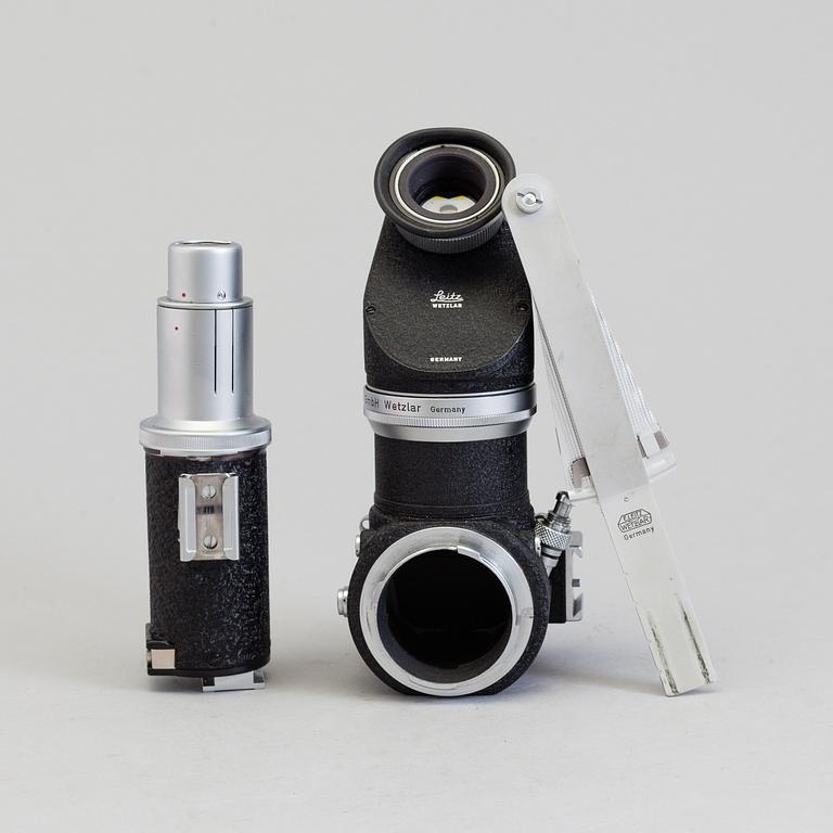 Leica Meter, three View Finders and more. Some with original boxes.