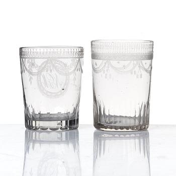 A set of 10 late Gustavian glasses, circa 1800.