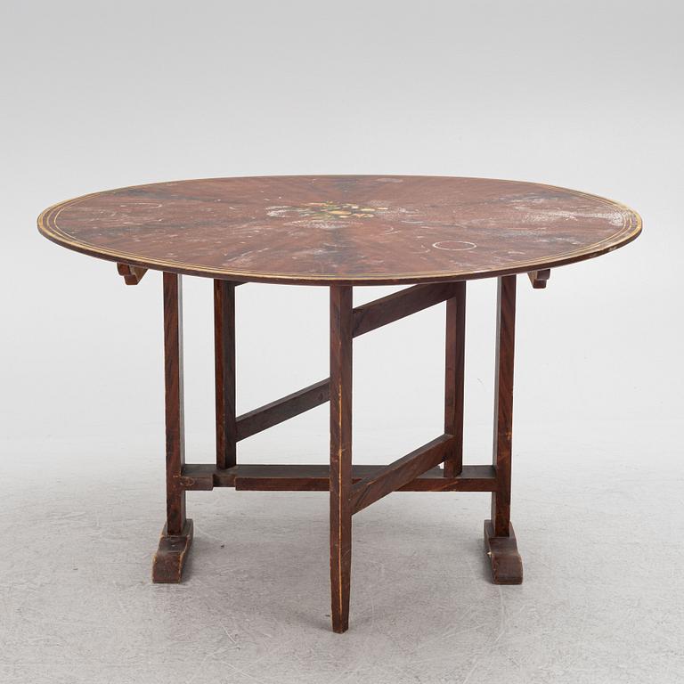 Folding table, 19th century.