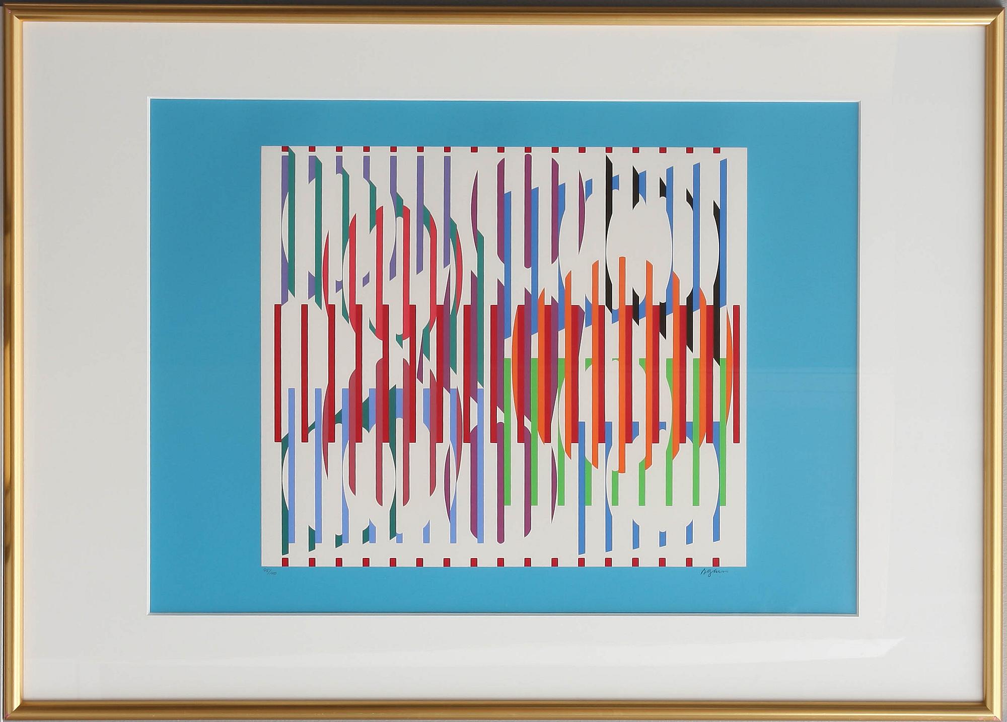 YAACOV AGAM, färglitografi, sign o numr 95/100.