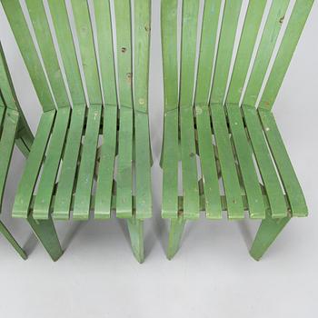 Alvar & Aino Aalto, Four early 1950s 'Aurinko' (Sun-serial) garden chairs, model 910  for O.Y. Huonekalu- ja Rakennustyötehdas A.B.