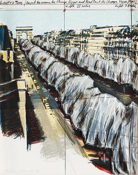 230. Christo & Jeanne-Claude, "Wrapped Trees, Project for the Avenue des Champs-Elysées, Paris".