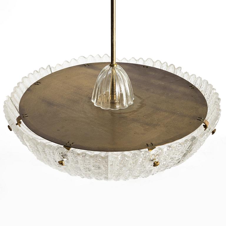 Carl Fagerlund, A Swedish Orrefors glass chandalier, mid 20th century.