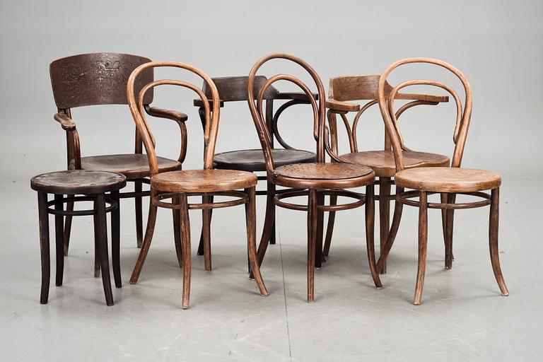 PARTI STOLAR 7, bland annat Thonet. 1900-talets första hälft.