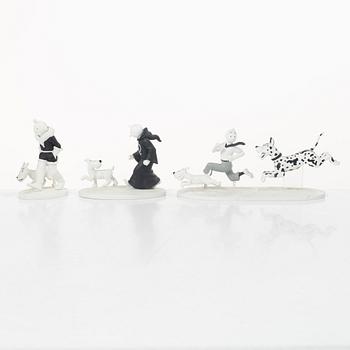 Tintin, collectible figures, 10 pcs, "Hors Serie", Hergé Moilins art, 2013-2015.