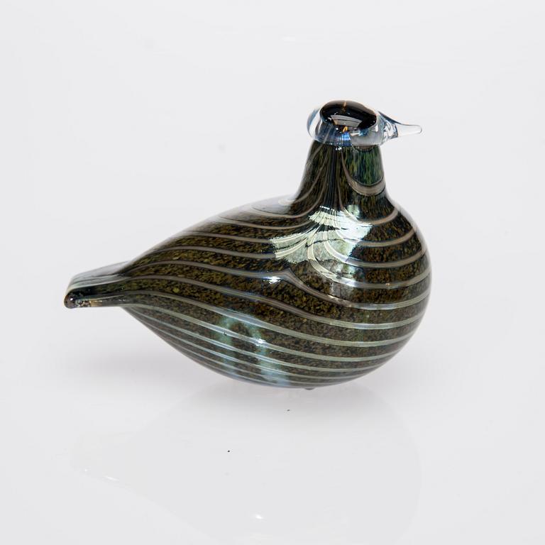 FIGURINER, 2 st, glas, signerade O.Toikka Nuutajärvi.