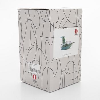 Oiva Toikka, glasfågel, "Teal Female", signerad O. Toikka Nuutajärvi.