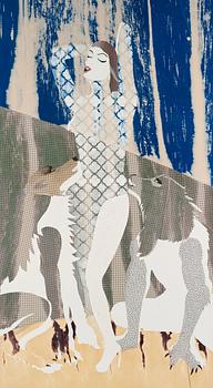 Lara Schnitger, fabric and acrylic paint on canvas, 2010.