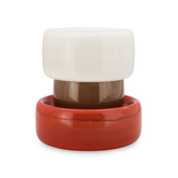 A Timo Sarpaneva creamware and glass table lamp, Rosenthal Studio linie, Gemany 1970's.