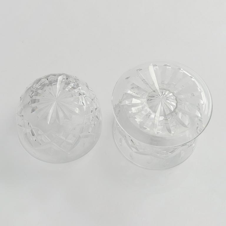 Jälkiruokamaljoja, 12 kpl, kristallia, Waterford 1900-luvun loppu.