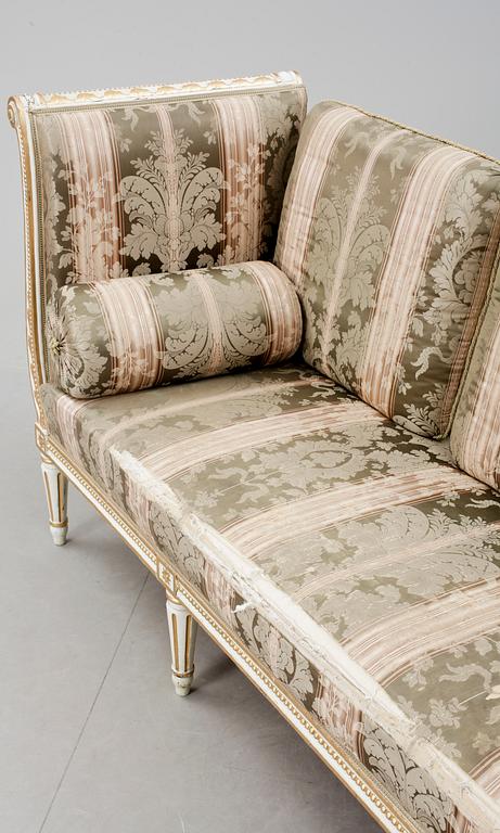 SOFFA, bankettsoffa, sengustaviansk, omkring år 1800.