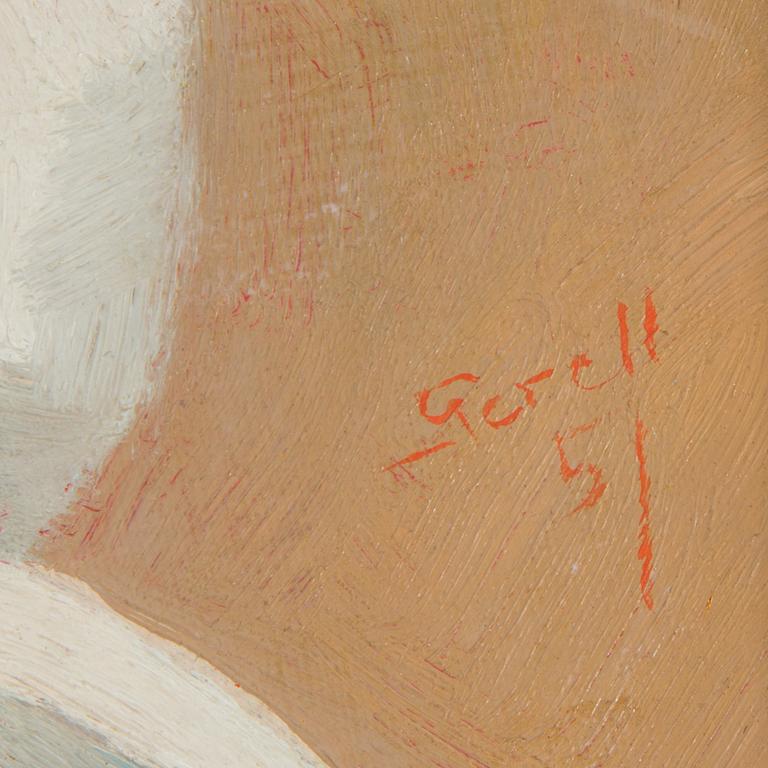 GRETA GERELL, oil on board, signed and dated 51.
