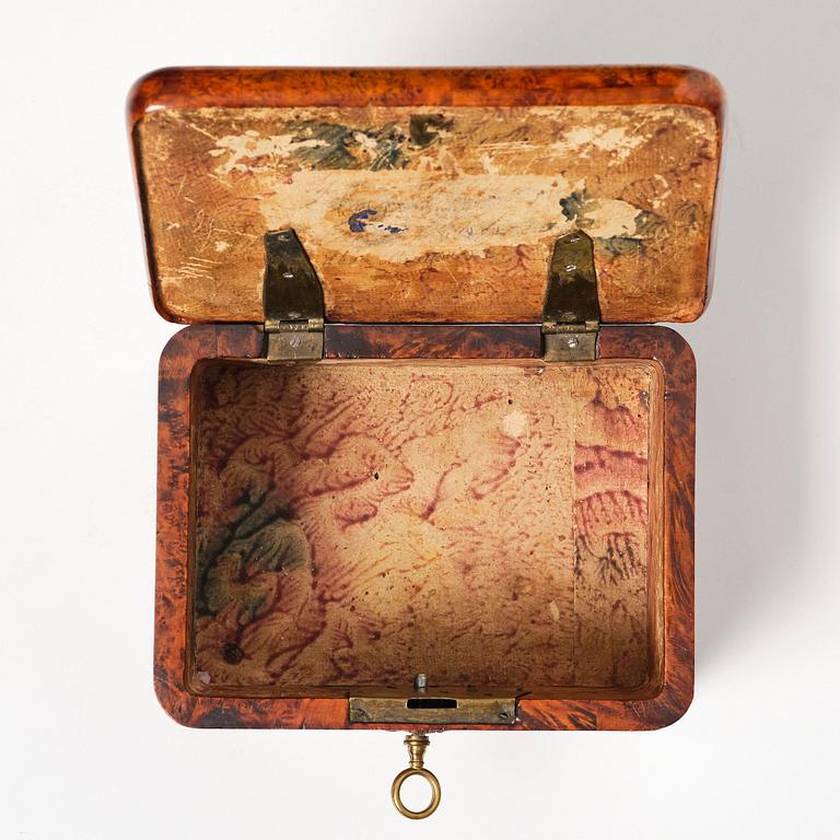 A burr-alder box by J. Sjölin (master 1767-85).