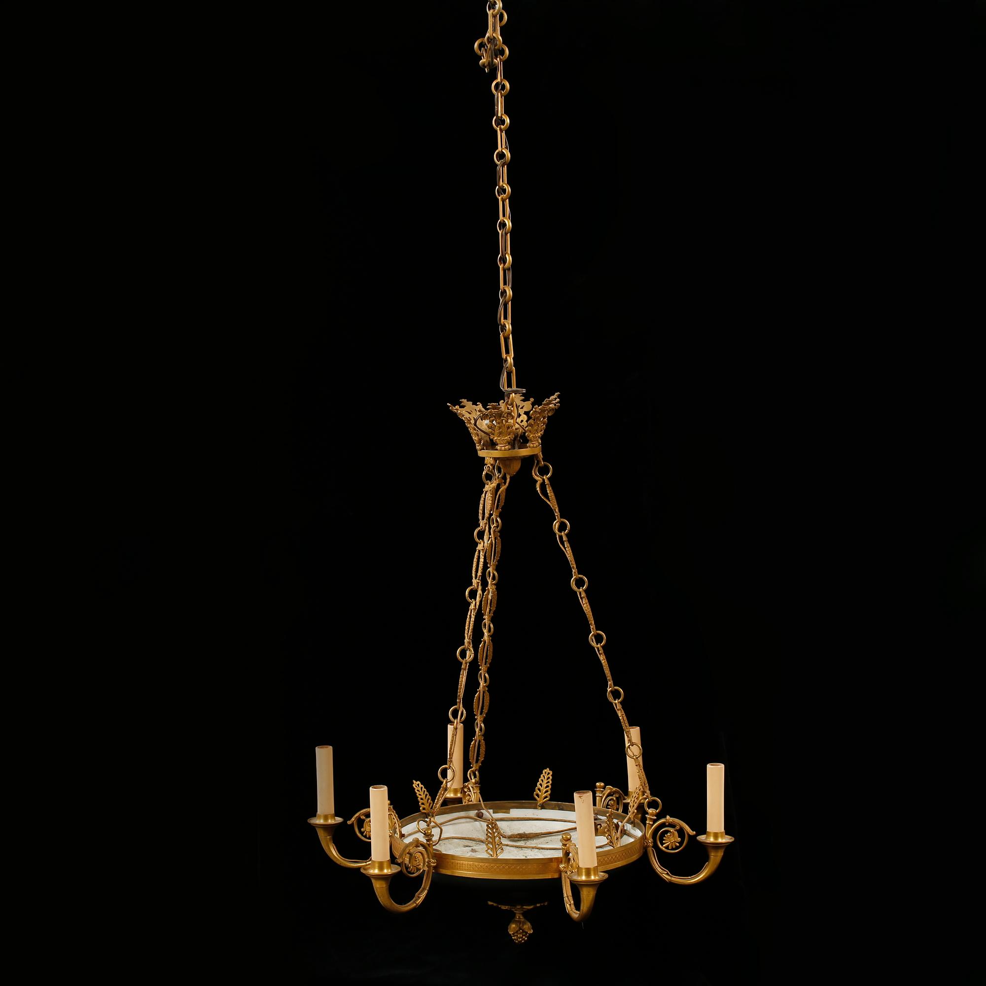 A ceiling lamp from the first half of the 20th century, probably from France.