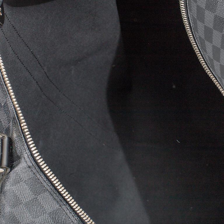 LOUIS VUITTON väska "Keepall 55 bandouliere damier graphite".