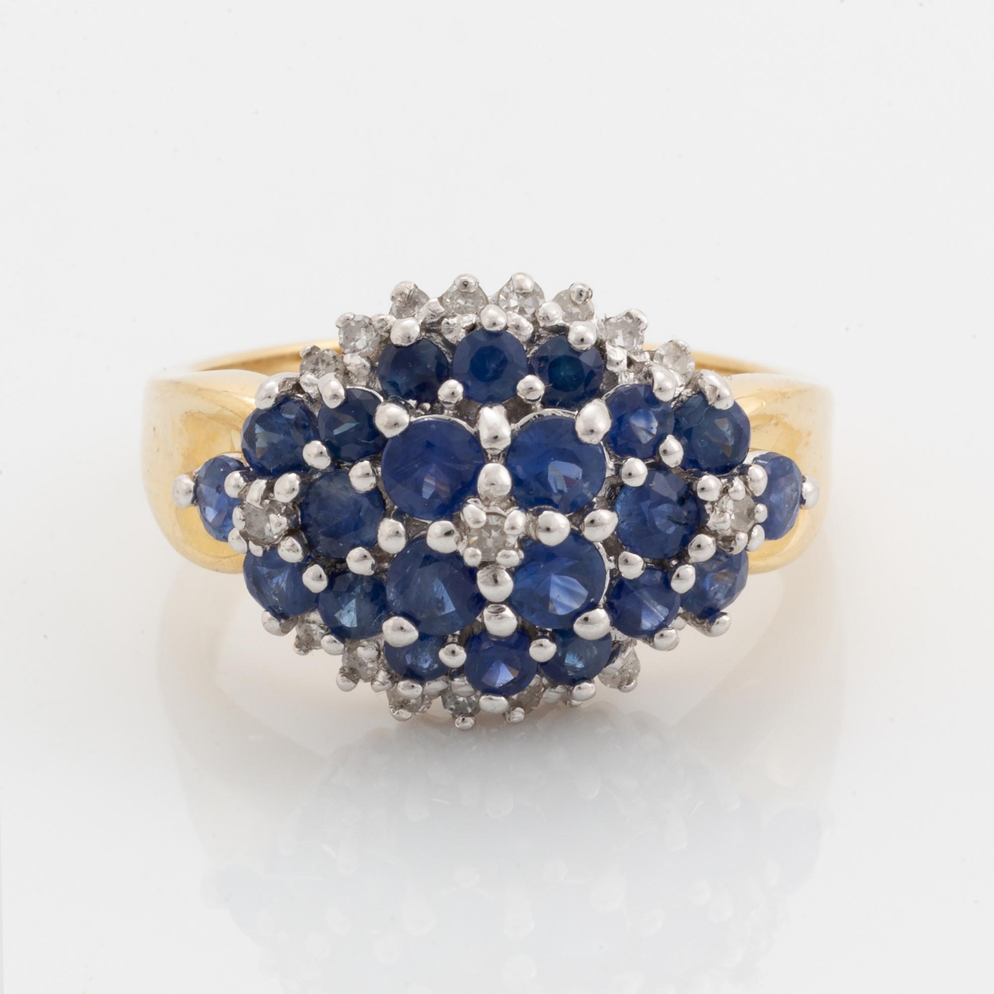 Sapphire and diamond ring.