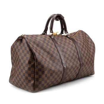 441. LOUIS VUITTON, a damier canvas weekend bag, "Keepall 50".