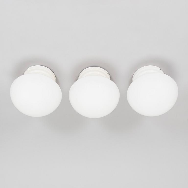 Klaus Michalik, three 1960s 'Bau' wall/ceiling lights, model 971-504/H, Stockmann Orno.