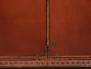 An Axel Einar Hjorth red lacquered wardrobe, 'Åbo', Nordiska Kompaniet 1929.