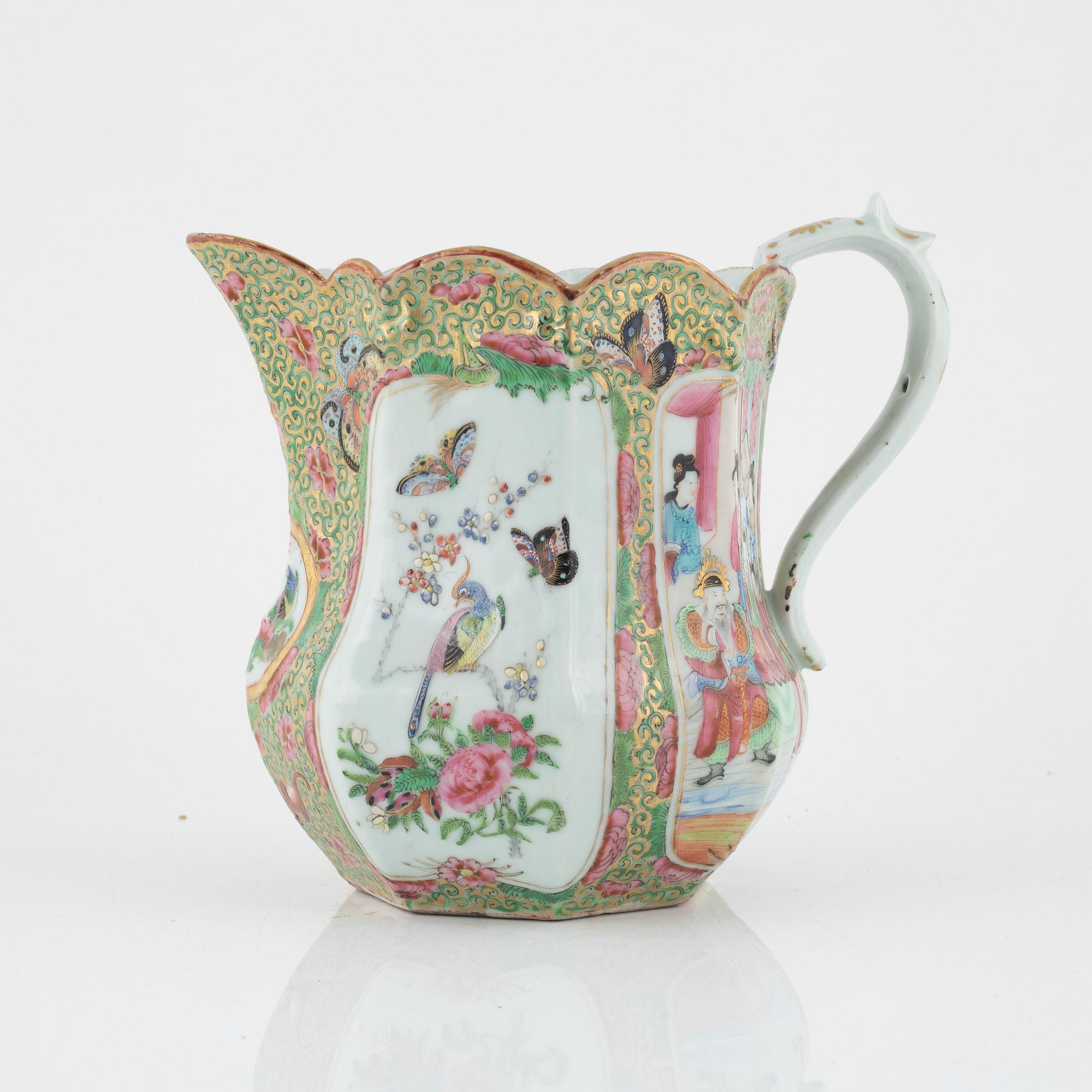 Kanna, porslin. Qingdynastin, Kanton, sent 1800-tal.